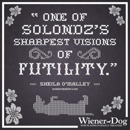 Director Todd Solondz is back with his darkest comedy yet! See @Wiener-Dog in theaters now. g