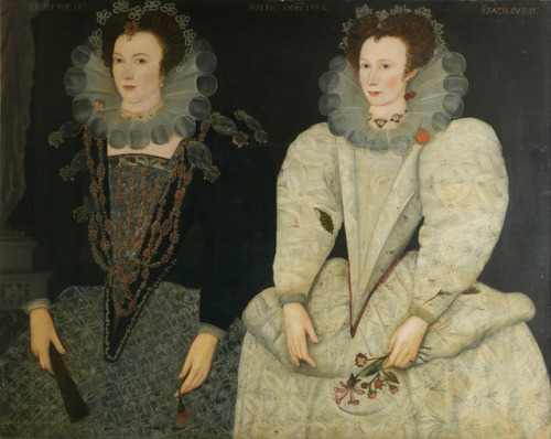 Double portrait by unknown artist of her sister Anne Newdigate and Mary Fitton in 1592