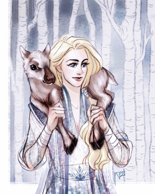 ice-bjorn:  Elsa as a glamorous reindeer shepherd  (I like to imagine, once she’s done with he