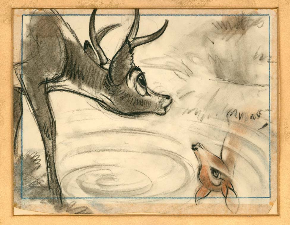 disneyconceptsandstuff:  Storyboard from Bambi 
