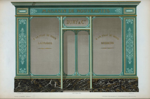J. M. Paillet, Design of Shop Entrances, 1874. Recueil de cent planches de décoration : extraites du