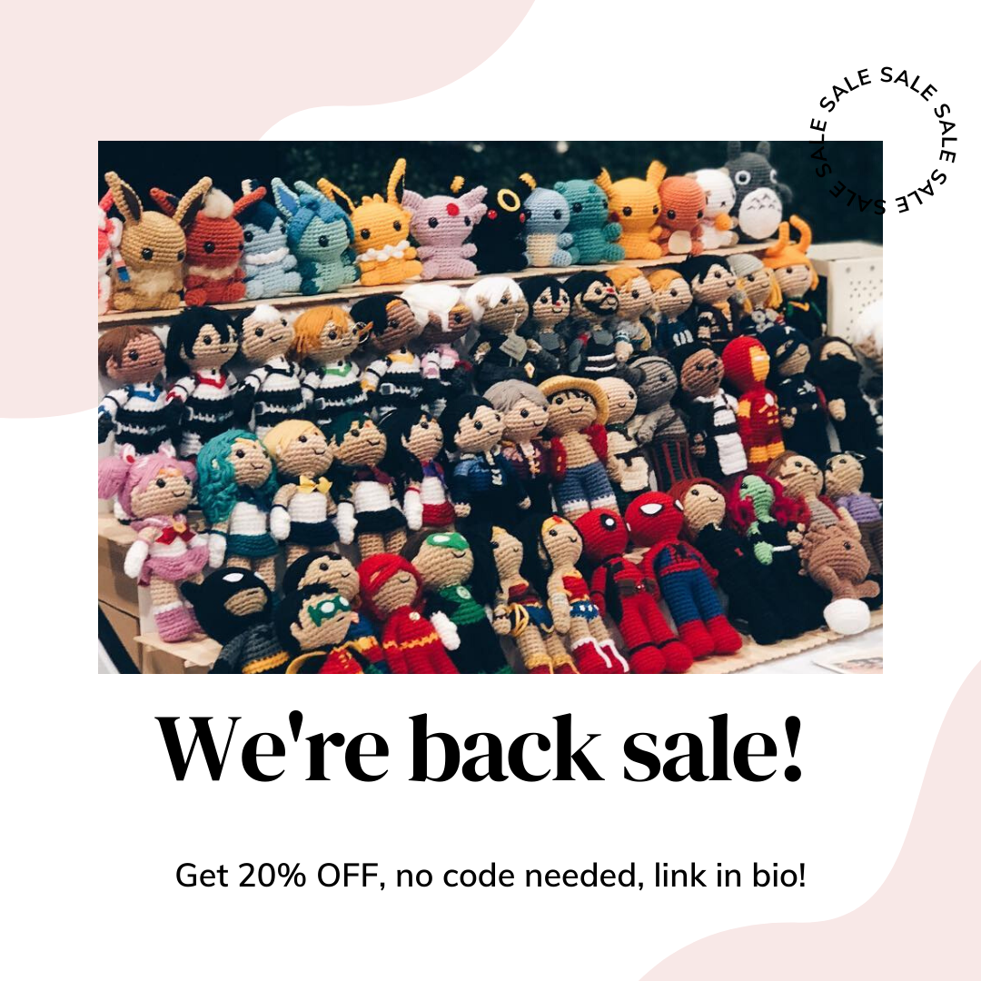 To celebrate the store being back in business I’m having a 20% off sale on everything, until Sunday :D
Etsy Store | Ravelry