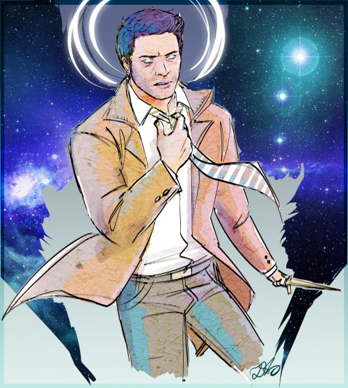 zartbitter-salat:I have a big thing for Castiel and space patterns so here’s another one ^^°