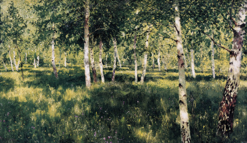 artist-levitan: Birch grove, 1889, Isaac Levitan