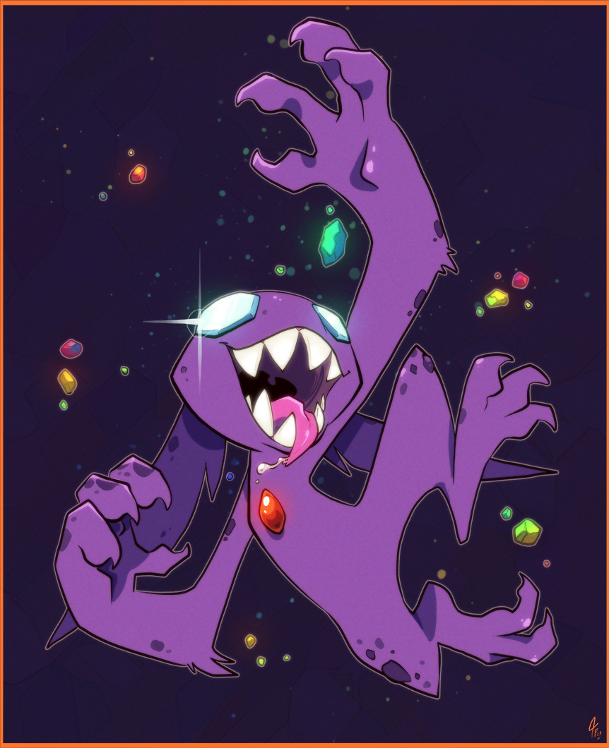 Once again I say sad goodbye to summer and sunlight but at least it's Spooky Month. Here's my annual sableye for the occasion