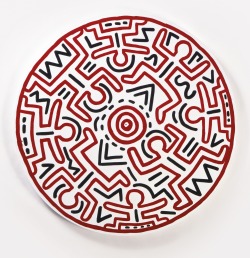 museumuesum: Keith Haring Untitled, 1982 - enamel on sheet metal, 47 1/2 inches