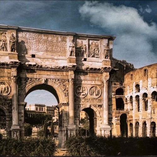  The Arch of Constantine is a triumphal Arch in Rome, situated between the Colosseum and The Palatin