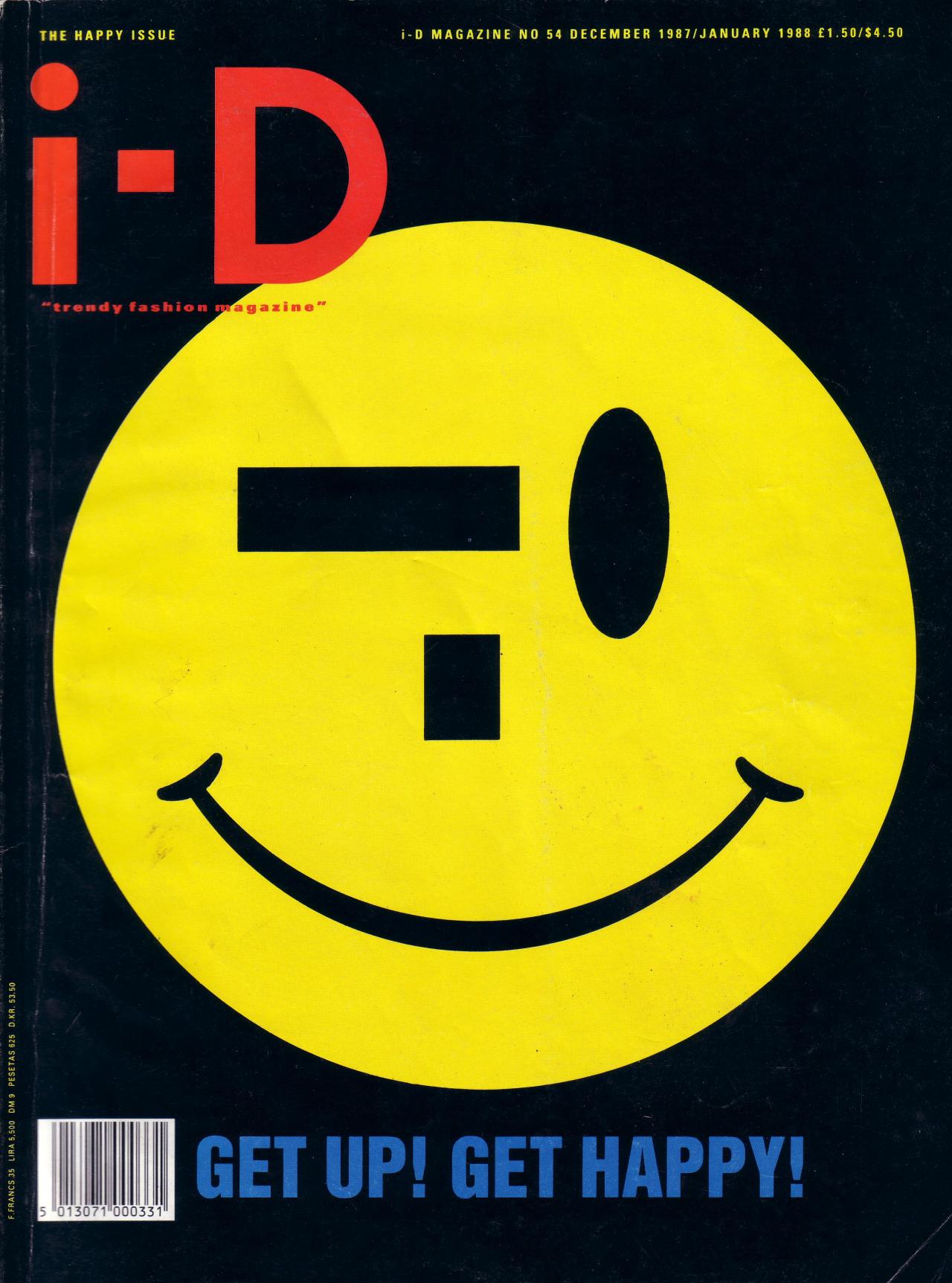 ;-(
Vice buys i-D magazine. Pop culture journalism from blink to blind.
(i-D magazine #54 cover, December 1987).