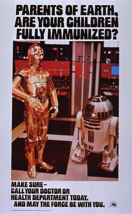 wilwheaton:vintageadvertising:Star Wars Immunization PSA [1977]Too fucking relevant.