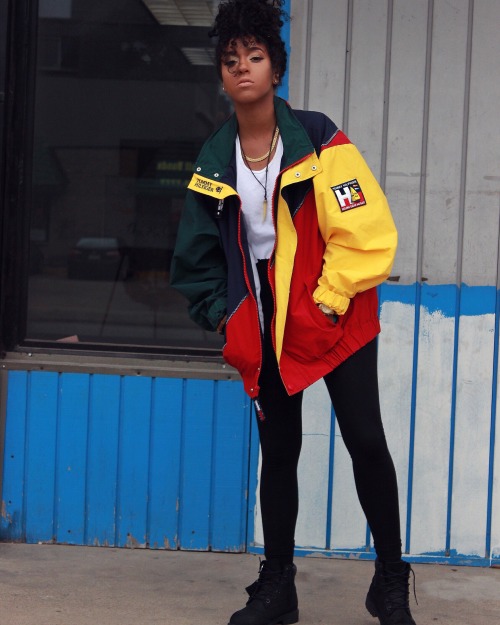 blackandkillingit: Vintage Tommy jacket IG: @nicolesoulxbbb