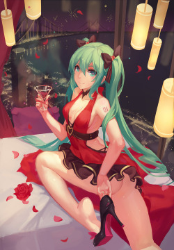 xyzismywaifu:    Miku Red temptation   