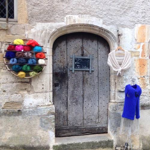 ispydesign:Knit Shop. #travel #style #knitting #yarn #doorsoffrance #vezelayfrance