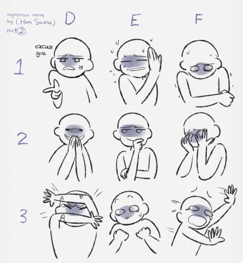 hansama: I enjoy it when there are hands in expression memes, so I made a quick sheet! xD there is a