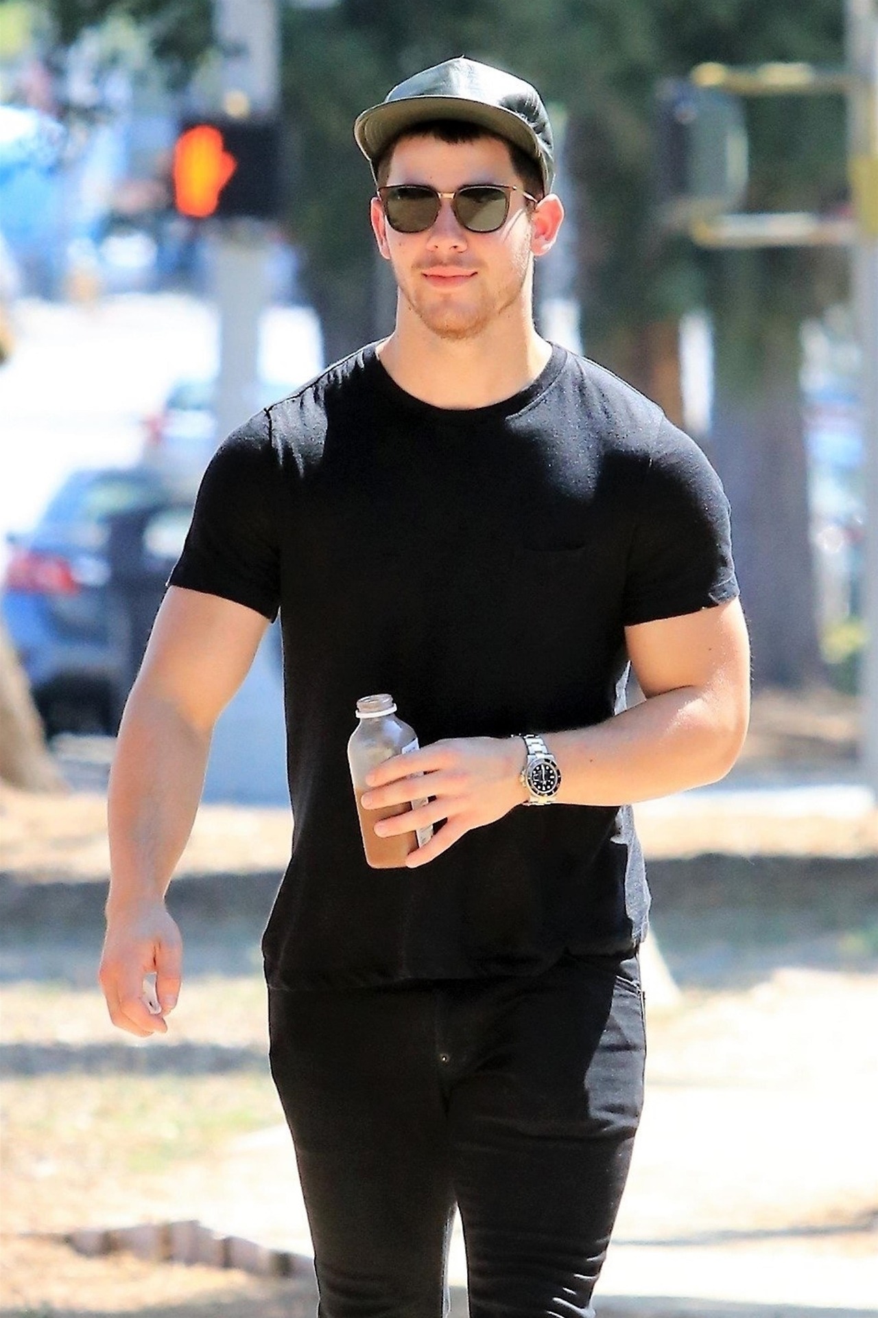 jobrosnews:September 06: Nick Jonas spotted out in Studio City in Los Angeles, California.