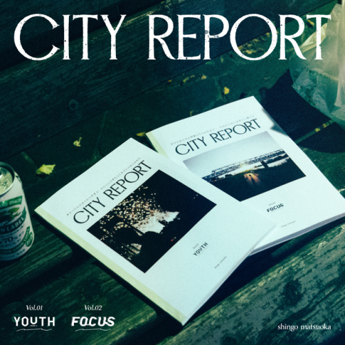 works CITY REPORT logo design松岡真吾氏の写真集「CITY REPORT」のロゴ、表紙デザインをしました。
