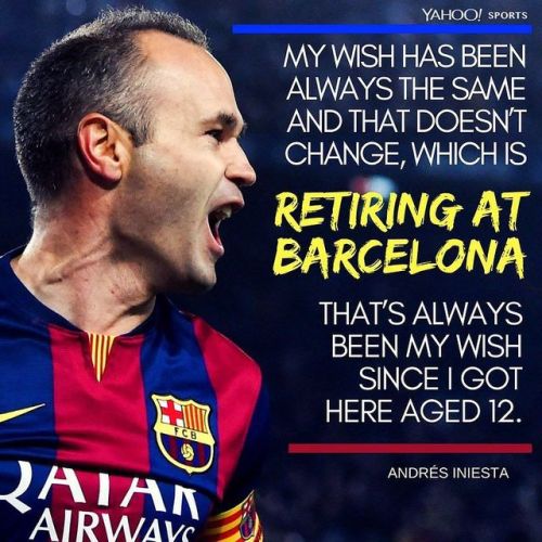 Iniesta leaving Barcelona? No chance.