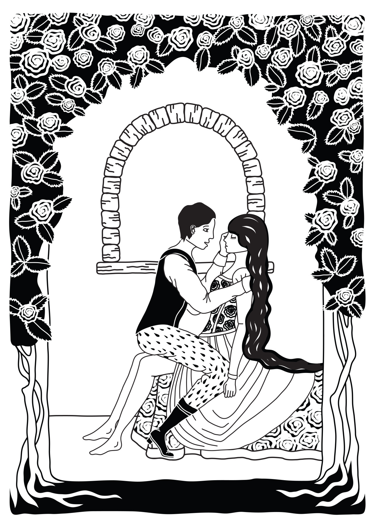 laura-illustration:  Forgotten Fairy Tales Adobe Illustrator, screen print and ink