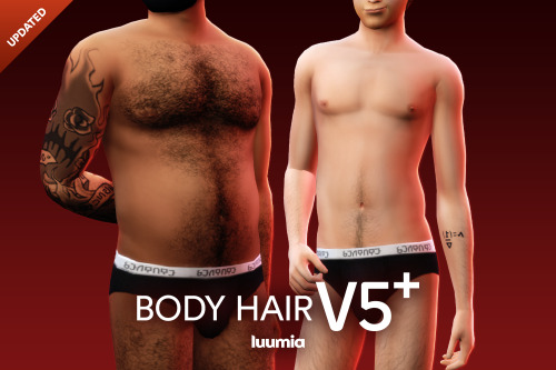 luumia:Body Hair v5+ (Updated)The update may not have included body hair as I saw a few people specu