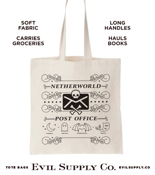 Netherworld Post tote bag ($14.50)Perfect for hauling mail and other accouterments, our Post tote in