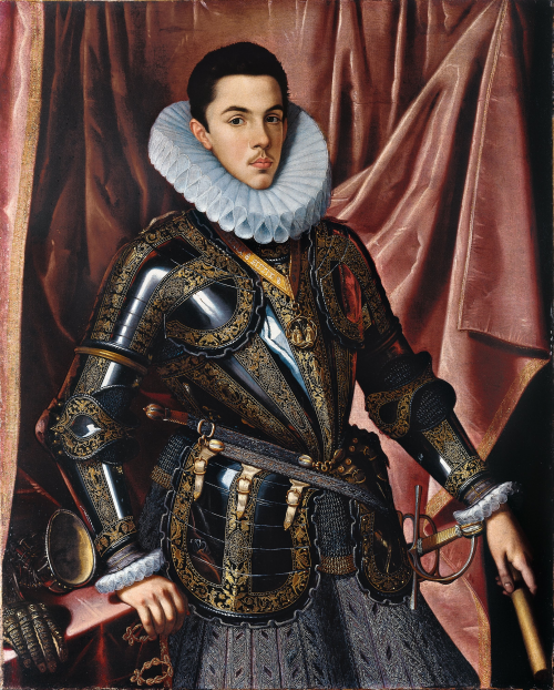 artthatgivesmefeelings:   Juan Pantoja de la Cruz (Spanish. 1553 - 1608)   Portrait of Prince Philip Emmanuel of Savoy c.1604