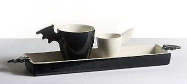 Porn photo spookyloop:  Ceramic bat mugs and bowls by