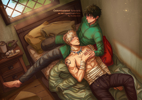 kuck00nut:A past fantasy BakuDeku commission for a friend! 