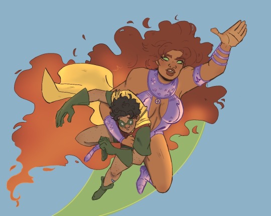 kartsie:Saw an old panel of Kori carrying Baby Jason off and I NEEDED to redraw it