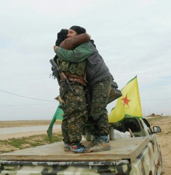 bijikurdistan:  Feb 27Kurdish YPG Fighters have taken control of the Village Til Hemis and killed 175 ISIS Terrorists + Capturing 8 alive. YPG dedicate the Victory to their fallen Australian Comrade.A YPG fighter in Til Hemis: “I wish I would have camera