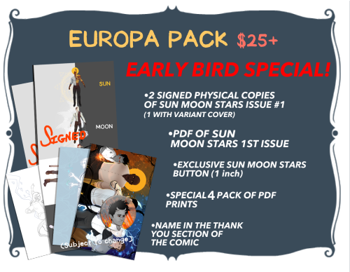 batwynn:There are only 7 days left for the Early Bird Special reward pack! Europa Pack $25+ -Early B