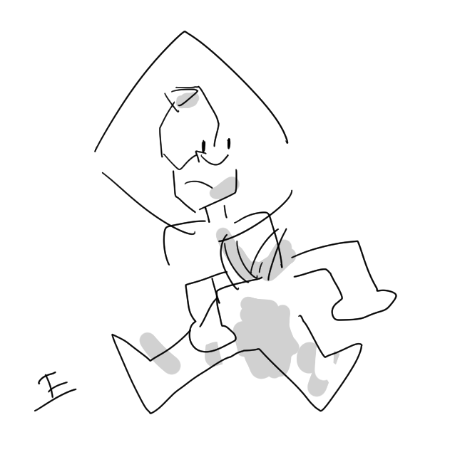 Watch as peridot’s various body parts make their escape by slowly drifting away