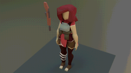 I made a #lowpoly version of @ttyto-alba‘s character Effie in #blender3d ! I also sort of figured ou