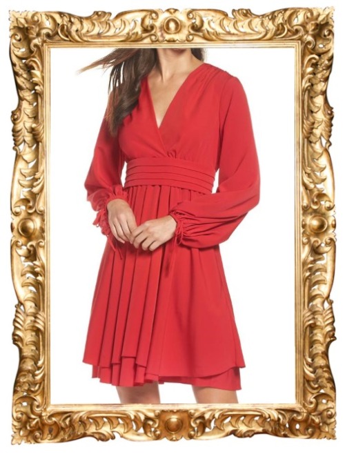 Tie Sleeve Fit & Flare Dress - $148