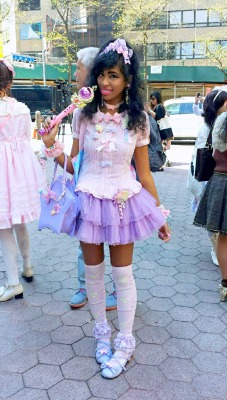 mahouprince:  sanriopalace:    5/3/15 coord. My magical girl inspired outfit for Sebastian Masuda’s “Time After Time Capsule” event in NYC. (sorry for the horrible photo quality lol)    You honestly looked so so soooooooo cute at this event~~ I