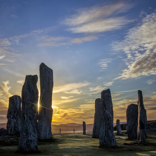 The Callanish Stones, one of the most spectacular megalithic monuments in Scotland (by ouldm01).