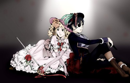 misskiwitheawesome:  Artist: Monokuro-No-Panties I just LOVE Ciel and Lizzy! Lizzy gets way too much hate, she doesn’t deserve it! They make the cutest couple~