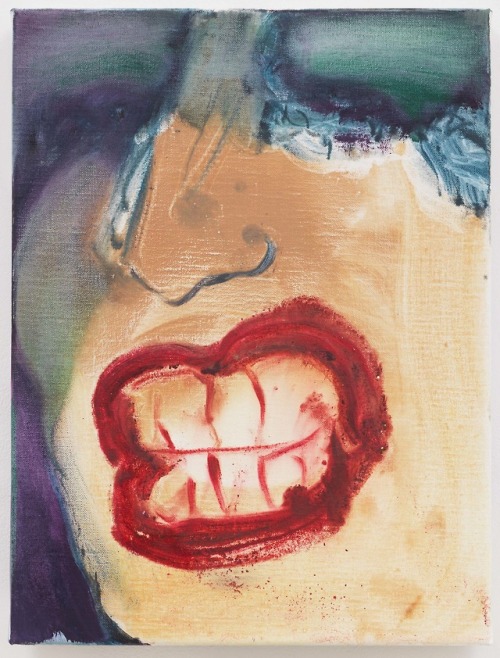 thunderstruck9: Marlene Dumas (South African/Dutch, b. 1953), Teeth, 2018. Oil on canvas, 40 x 30 cm