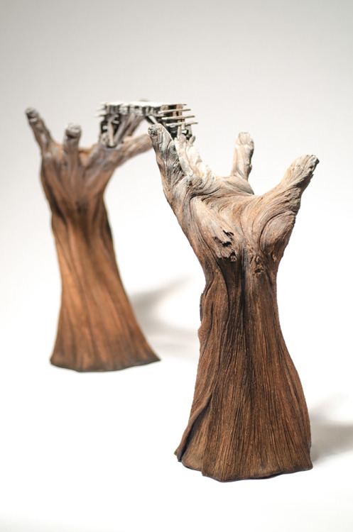 sffan: culturenlifestyle: Impressive Ceramic Sculptures by Christopher David White Look Like Wood Sc