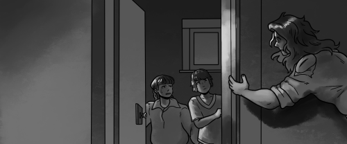 a couple of storyboards for the closet scene from halloween for my drawing for storyboarding class a