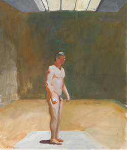 thunderstruck9: Paul Wonner (American, 1920-2008), Model in Large Studio, 1968. Gouache on paper, 42.9 x 35.6 cm.