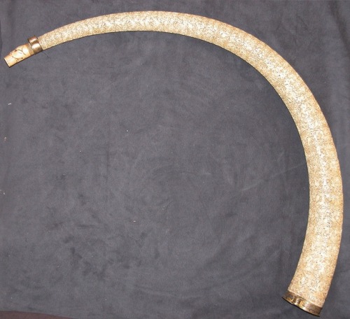 Hunting Horn (Oliphant), Islamic ArtMedium: Ivory; carved with gilded silver mountsGift of J. Pierpo