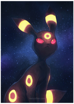 weissidian:  Alright I had fun drawing Umbreon, so Espeon happened too!Prints on StorenvyPlease do not remove caption/link