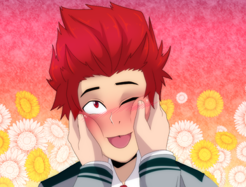 trina-of-doom: I want to squish Kirishima’s face (I referenced this pic of @mikurida