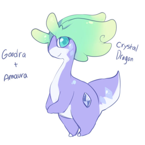 nine-doodles:  I did one of these because these looked fun and yeah I didn’t follow the egg group thing.. Goodra’s structure is slimey and flexible. This makes adaptations from both parents rather easy for its genetics. 