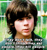 world-of-walkers:     the walking dead meme | nine characters [3/9]↳ Carl Grimes 