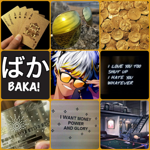 barbatos-muse:  Mammon Moodboard  Made by me. Reblog only.Please do not reupload anywhere, stea