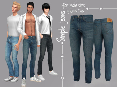 Simple jeans - for male sims, base game compatible... - Tumbex