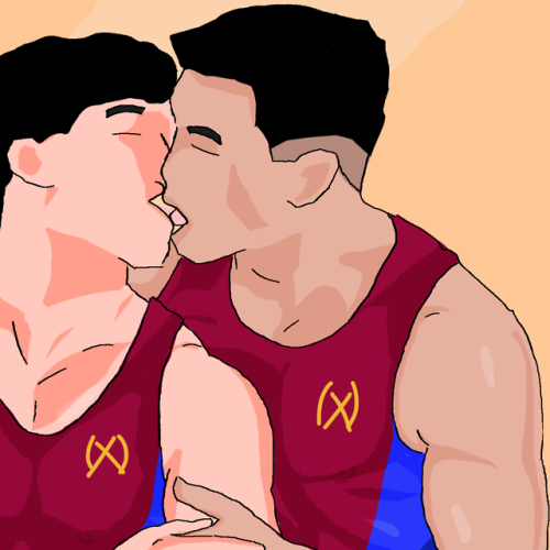 hornysgstories:No one’s watching#sgboys #hunk #muscle #singlet #gayart #bara