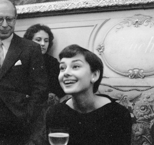 Porn Pics distractful:  Audrey Hepburn in Paris, 1955