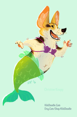 kikidoodle:   I turned some of my facebook friend’s animals into purrmaids and grrmaids!This will be a special rewards tier on my Kickstarter launching this week!Stay tuuuuned!   