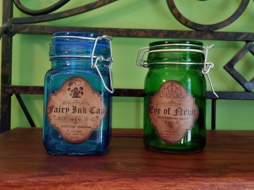 Potion jars and bottles now available at Steampunk Pomegranate!These have been a hit at conventions 